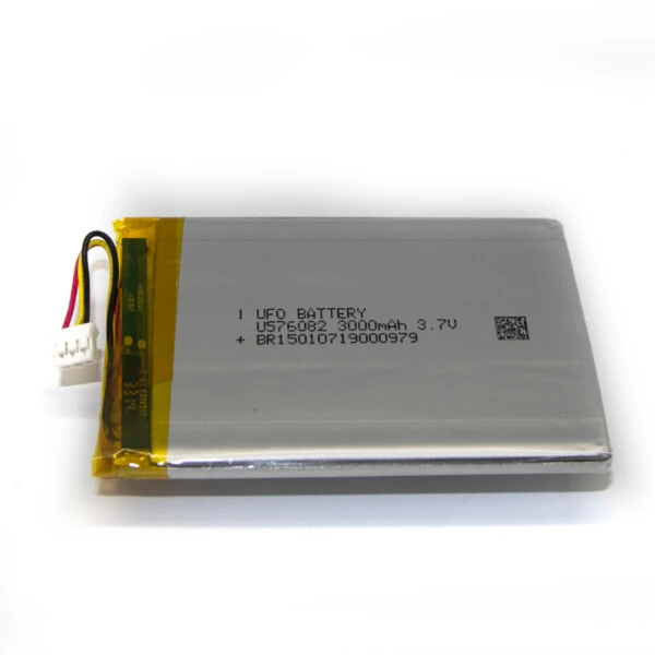 A grade lithium battery 576082 3.7v li ion polymer battery 3000mAh for solar charger