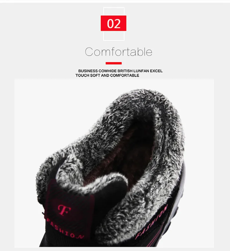 2019 Winter women snow boots women warm push ankle boots female high wedge waterproof Boots rubber hiking boots shoes (4)