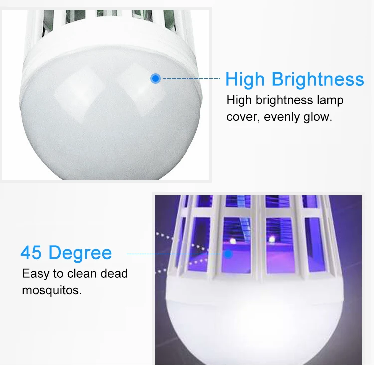 Anti Mosquito Killer Lamps LED Bulb E27 110V 220V 15W Muggen Killer Anti Moustique Electrique Trap Lamp Bug Zapper (18)