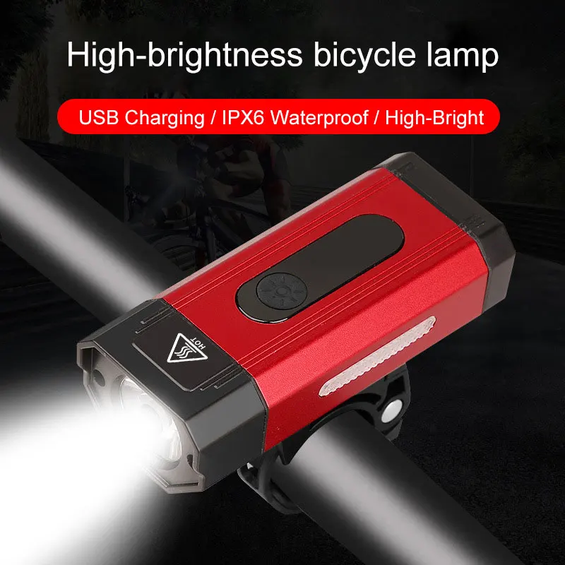 

Bike Light USB Rechargeable Front LED Waterproof Cycling Flashlight For Bicycle Lights Headlight