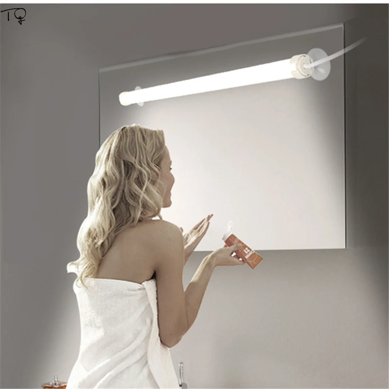 

LED Dressing Mirror Light Makeup Rechargeable Wall Lamp Dimming Perforation-free Reading Toilet Dormitory Shower Room Wardrobe