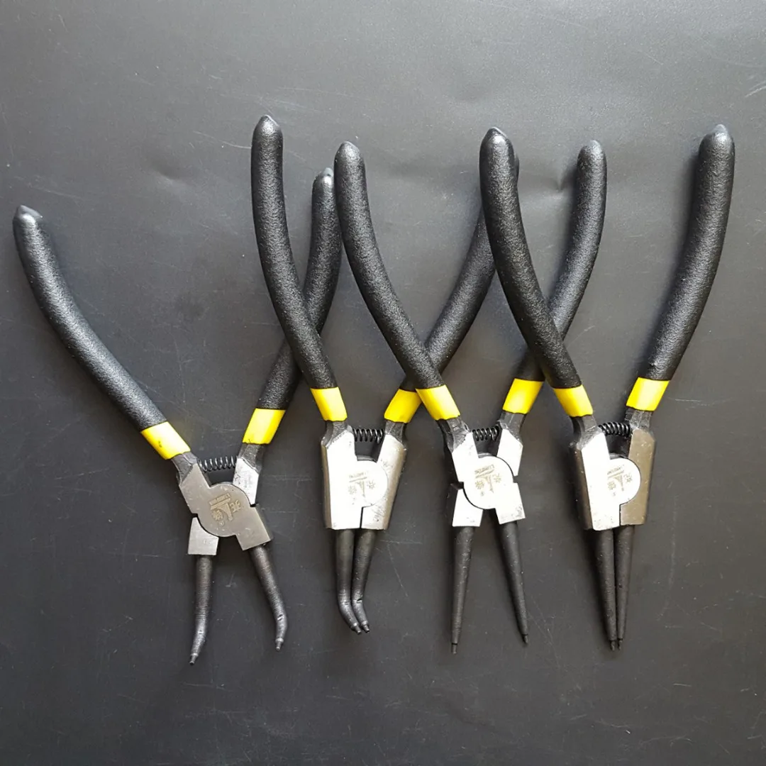 DWZ 4Pcs 7'' Snap Ring Pliers Plier Set Circlip Combination Retaining Clip Tool