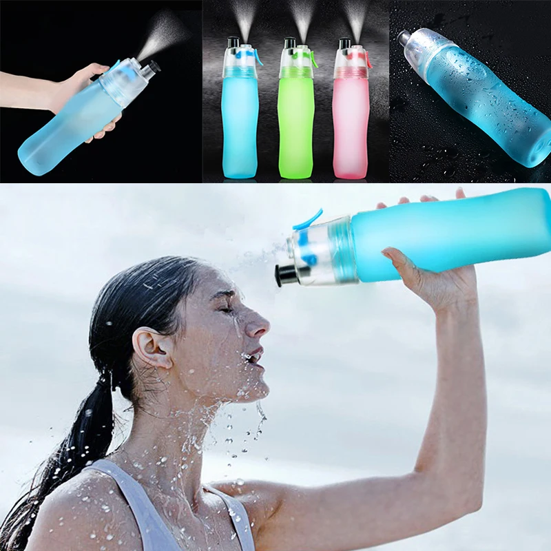 740ml Cycling Running Water Drinking Bottle Misting Spray Healthy Sports Cup
