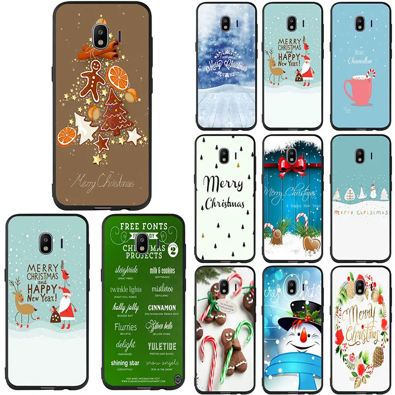 

Silicone Soft TPU Phone Cases For Samsung Galaxy A3 A5 A6 A7 A8 A9 J2 J3 J5 J6 J7 2017 2018 Merry Christmas Gift Happy New Year