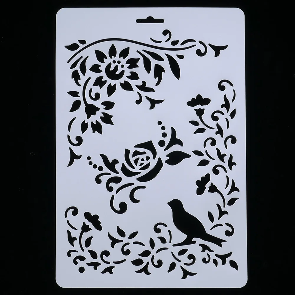 

DIY Craft Bird flowers Layering Stencils For Walls Painting Scrapbooking Stamping Stamps Album Decorative Embossing Paper Cards