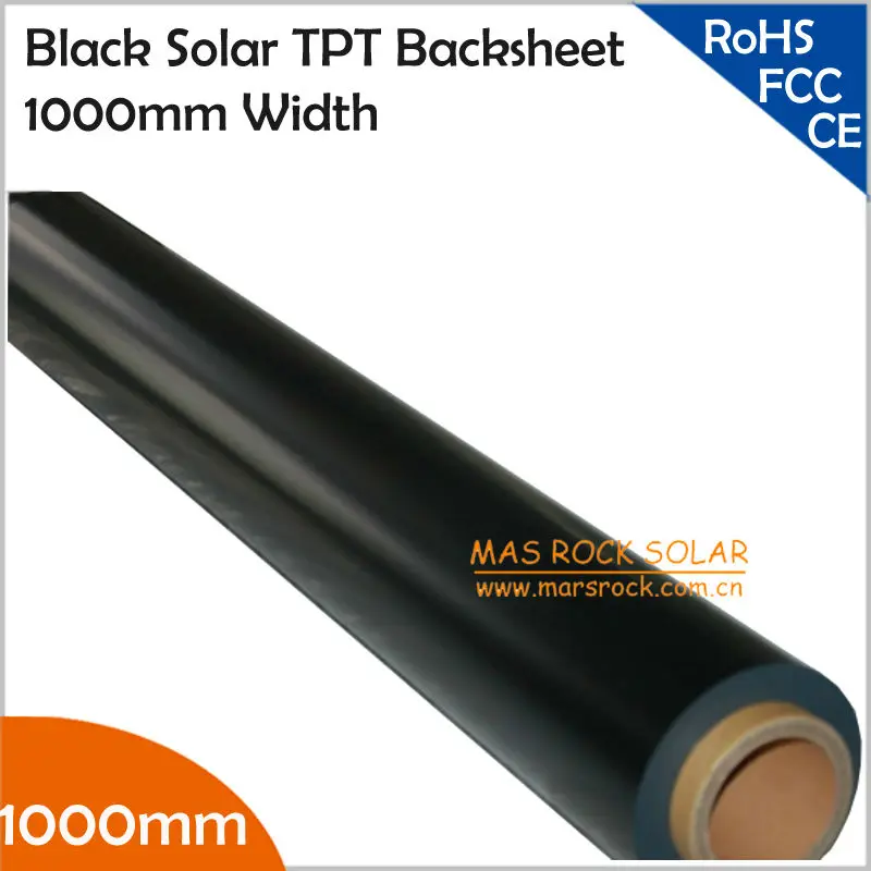 10meter lot wholesale black solar back sheet 1000mm width solar tpt back sheet