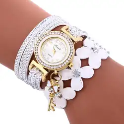 Для женщин часы Новая мода куранты кожаный браслет с алмазами Леди Женщины Женские наручные часы повседневные красивые элегантные saat часы