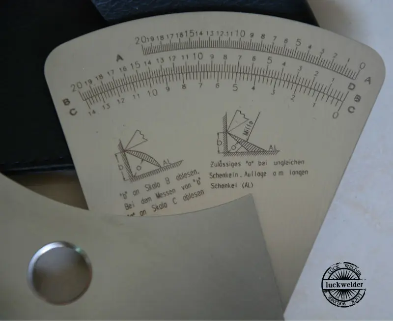 C100 Fan Shape Welding Gauge Angle Height Test Ruler Welding Inspection Gage