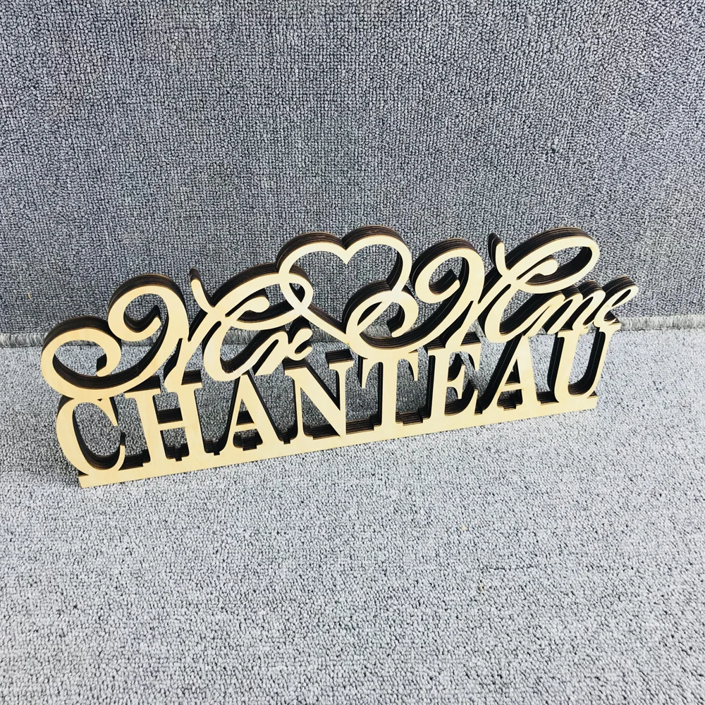 Custom Mr & Mrs Name Wedding Table Sign,Personalized color wood Table Sign Wedding with name,Bride & Groom Sign Decor Supplies (3)