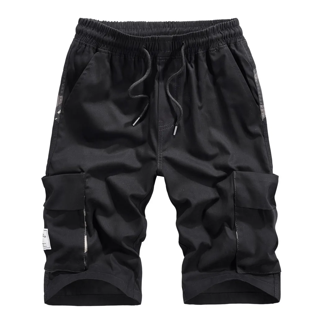 Плюс размер военные мужские карго шорты Уличная твердые мужские короткие штаны мужские повседневные мужские шорты на шнурке летние шорты мужские