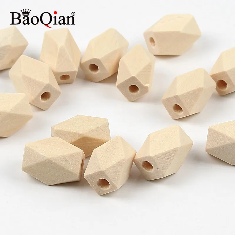 

10Pcs Natural Unfinished Long Geometric Lead-free Wooden Beads For Jewelry Making Diy Children Teething Wood Crafts