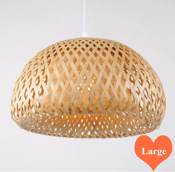 

Chinese rustic handwoven bamboo Pendant Lights Southeast Asia style brief E27 LED large lamp for porch&parlor&stairs LHDD003