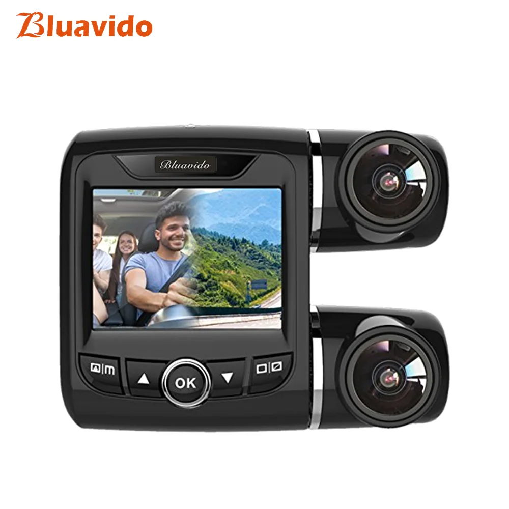 Bluavido Double font b Camera b font 1080P Car DVR IMX323 Sensor WDR Night Vision Novatek