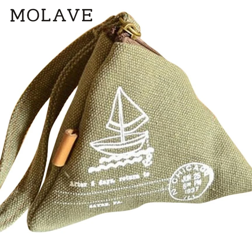 

MOLAVE wallets wallet female Solid coin purse zipper Restoring Ancient Ways Zongzi Canvas Coin Purses Change Wallets Jan16