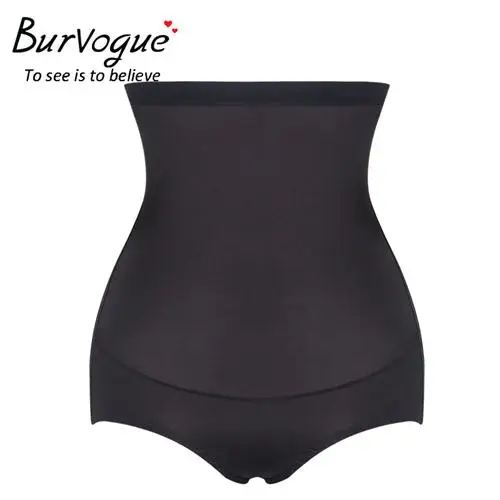 Burvogue Shaper, женские бесшовные трусики с высокой талией и контролем живота, Корректирующее белье для тела, Утягивающее нижнее белье, Утягивающие трусы - Цвет: Black