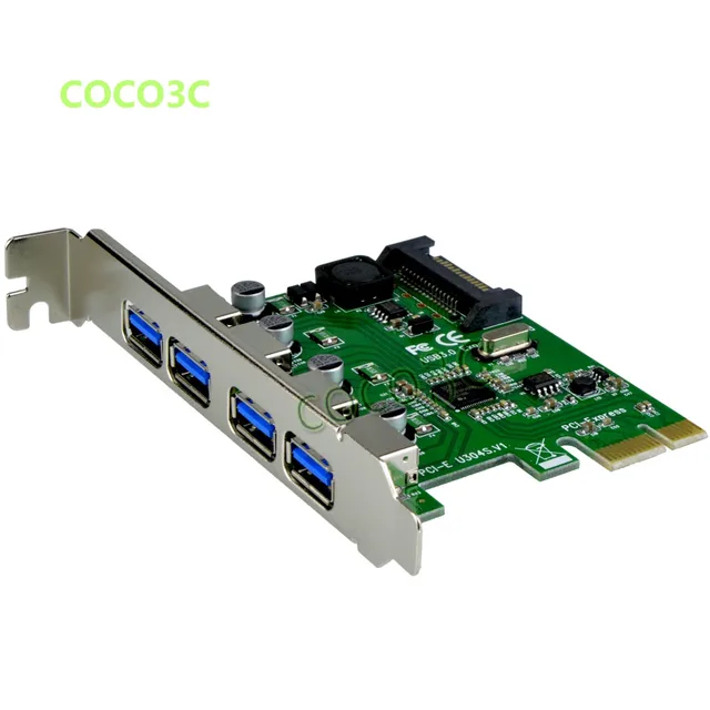4 USB3.0 to PCIe Card NEC D720201 PCI e 4 ports USB3.0 extender cards
