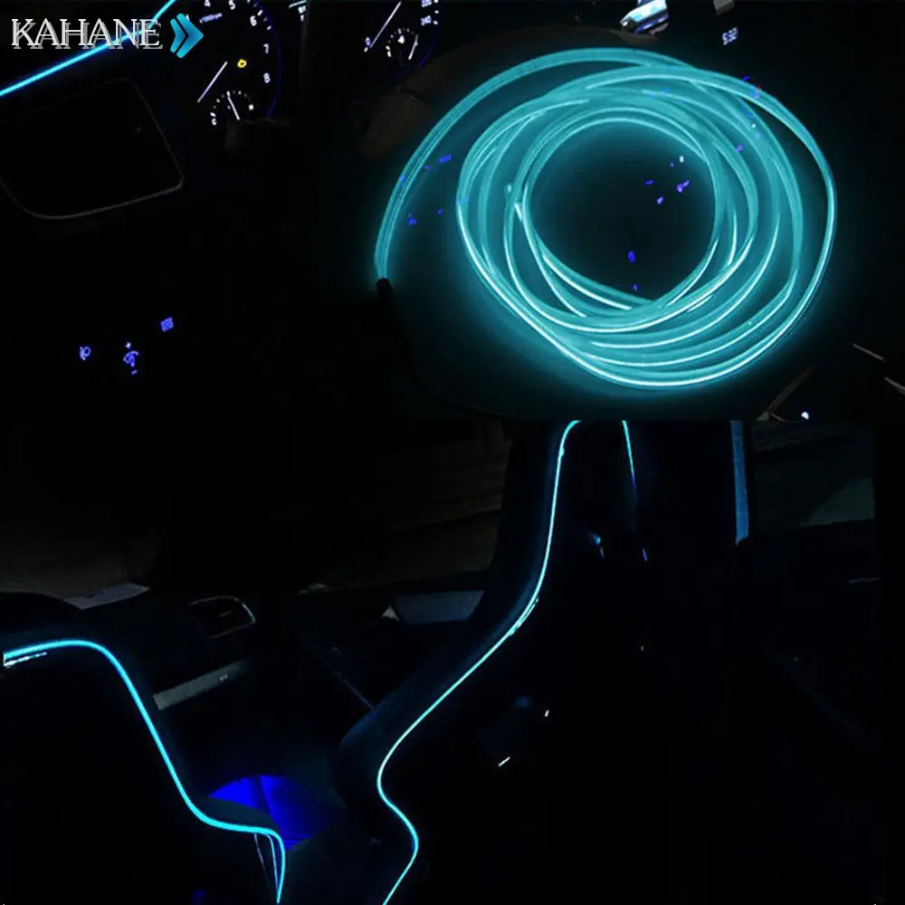 Car Styling 2 Meter Atmosphere Lamps Car Interior EL Glow Cold Light Line Dashboard Console Door