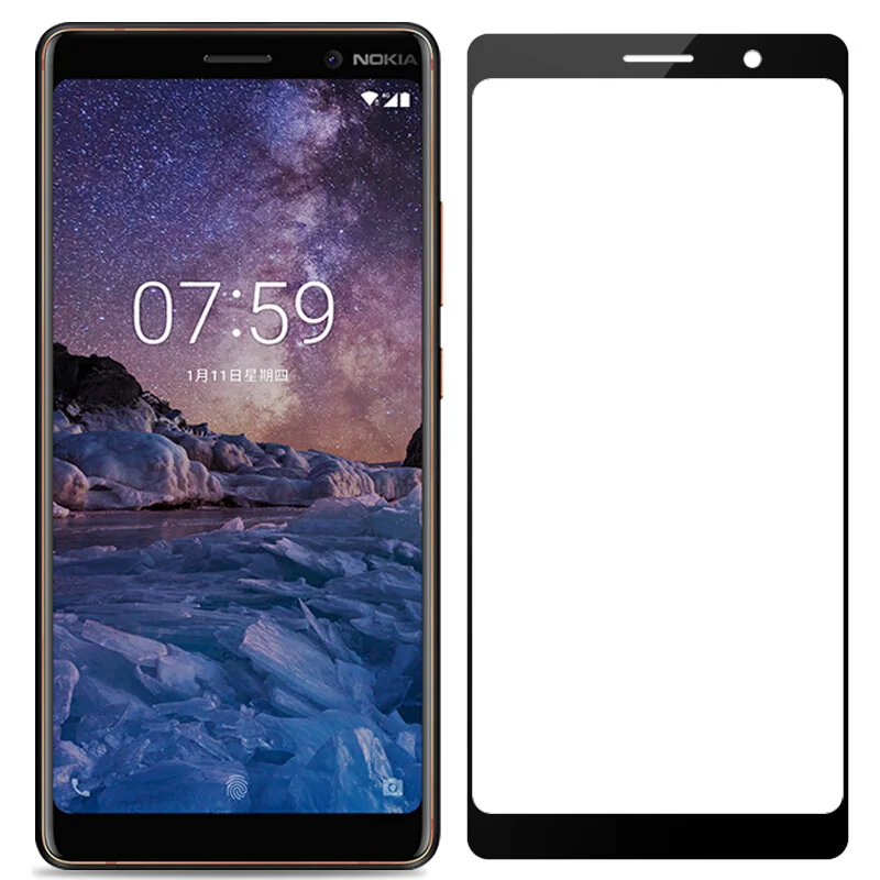 Закаленное стекло 9H с полным покрытием для Nokia X6 X5 2 3 5 6 2018 7 1 Plus Защитная пленка