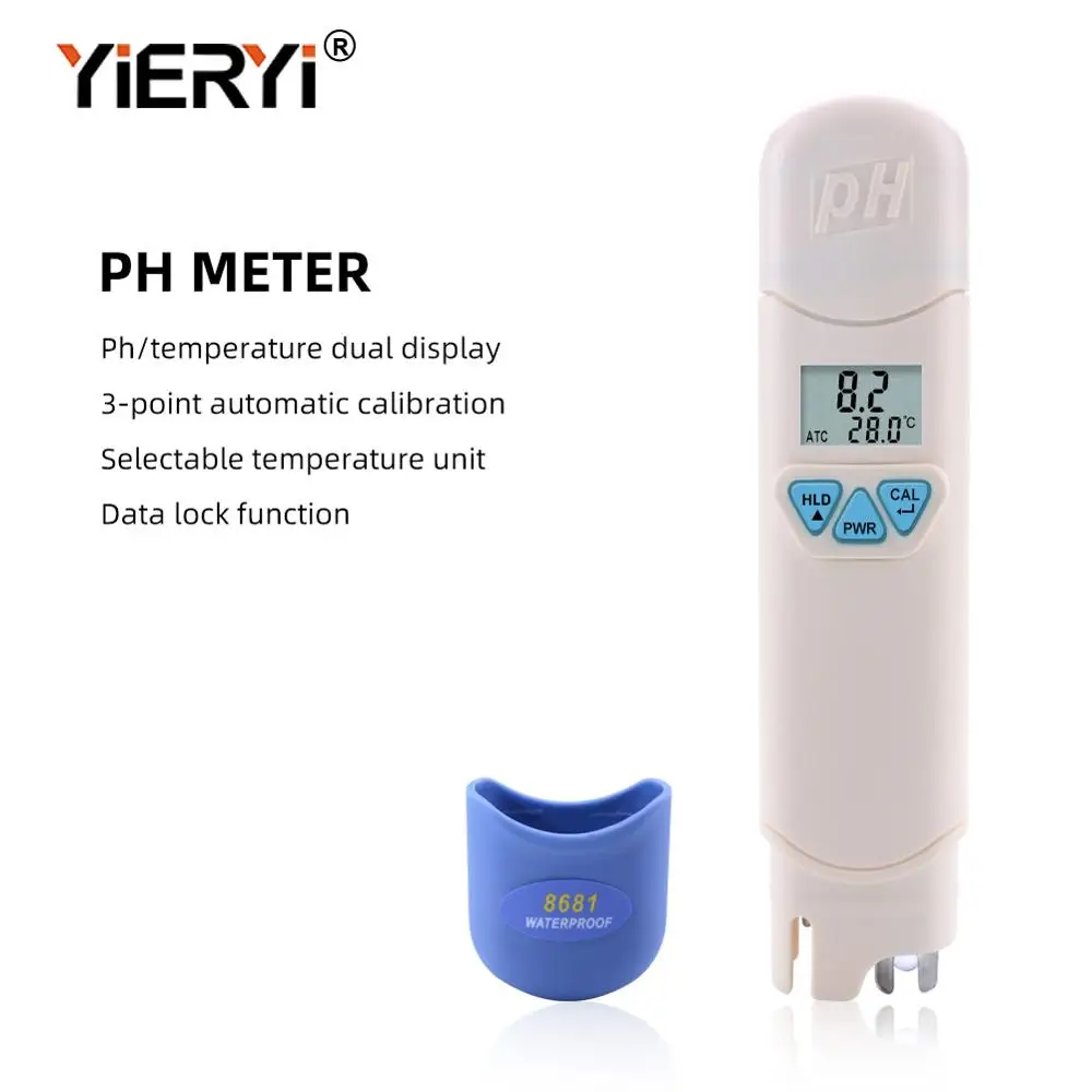 

Portable AZ8681 ph Mter Pen Type Acidity Meter Waterproof Pen Temperature Tester Aquarists Electronic Water Quality Analyzer