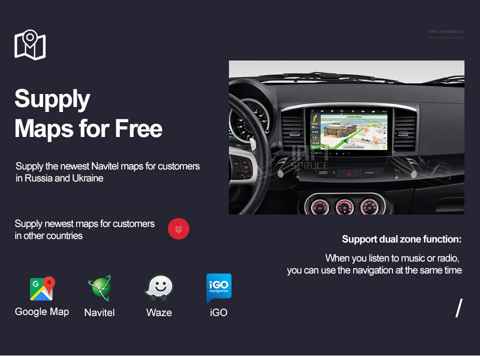 Clearance Android 9.0 Car DVD for Mitsubishi Lancer 2005-2016 with 10.1 inch 2 DIN 3G/4G GPS radio video player eight core car navigation 10