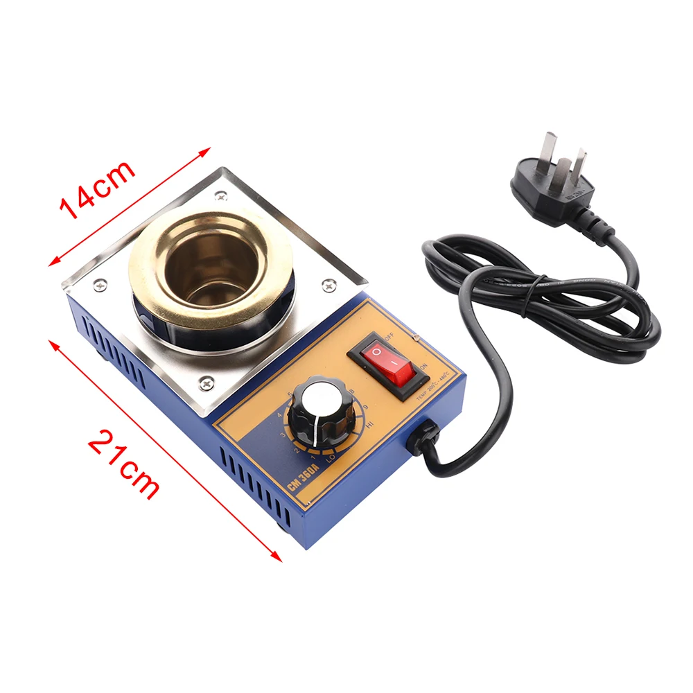 100W CM-360A Lead-Free Adjustable Temperature Tin Furnace High Quality Temperature Controlled Soldering Pot Melting Tin