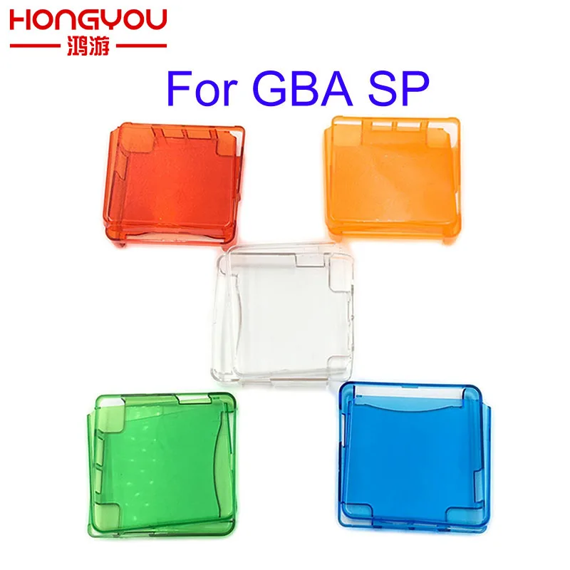 50 комплектов для игровой консоли GBA SP Хрустальный чехол прозрачный защитный чехол Чехол, корпус для Gameboy Advance SP crystal shell