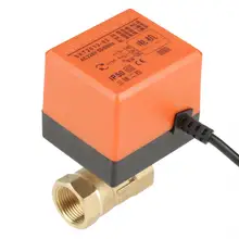 Шаровой клапан с приводом электрический клапан AC 220 V G3/4 латунный моторизованный шаровой клапан