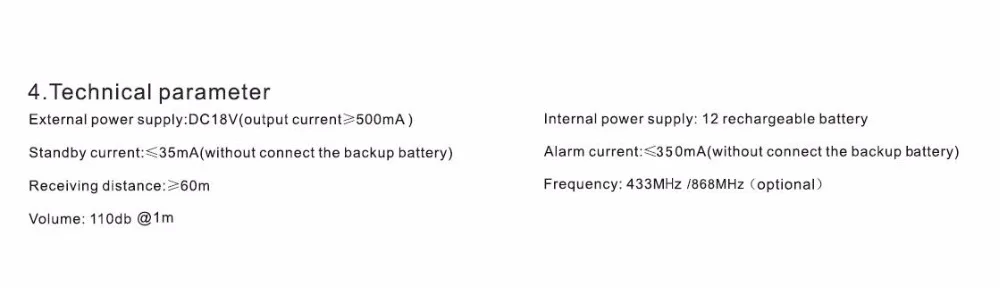 Foco MD-214R sirene interna sem fio com