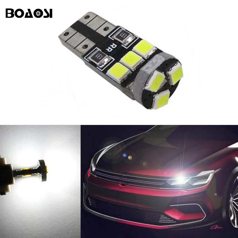 BOAOSI 1x Canbus LED T10 W5W Parking Light Wedge Light For VW POLO Golf 5 6 7 GTI Passat B5 B6 B7 Jetta Bora MK5 MK6 Tiguan источник света для авто eco fri led 2 x canbus t10 w5w samsung 5630 smd vw golf 5 6 jetta 3c passat cc b7 tiguan bmw benz audi