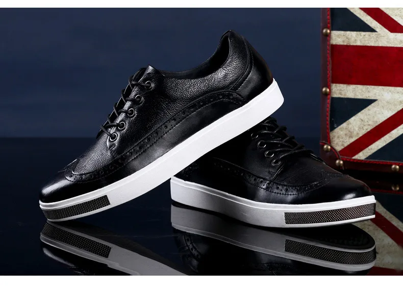 Высококачественная Мужская обувь из натуральной кожи в британском стиле; броги в стиле ретро; Кожаные Туфли-оксфорды для мужчин; Повседневная модельная обувь