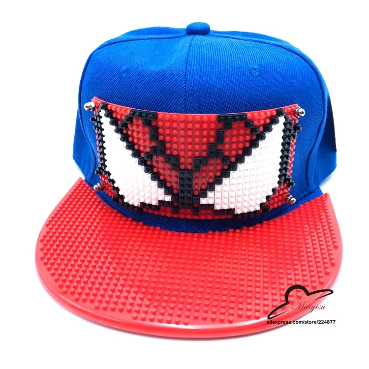 Мода Супер Марио мозаика настроить Snapback DIY Marie brick полями на заказ для шляпы хип-хоп Snapback шляпа бейсбольная Кепка - Цвет: 24