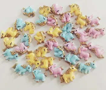 

wholesale! Kawaii unicorn Flatback Resin Cabochon Craft For DIY Hair Clip Decoration Supplies Embellishment