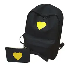 2 предмета в комплекте Для женщин Девушка Мода любовь печати элегантный дизайн школьная сумка рюкзак сумка кошелек школьные сумки для