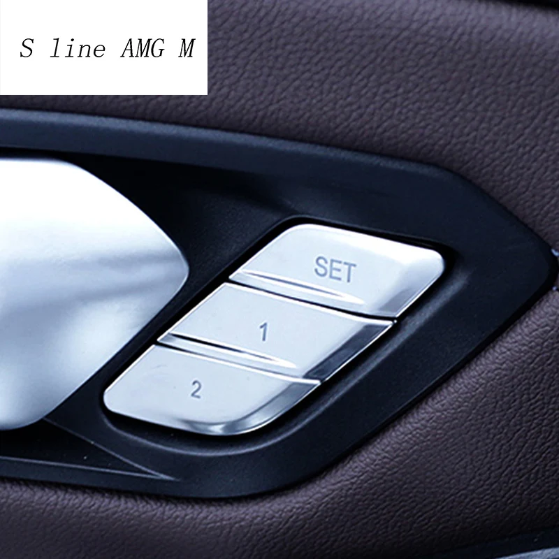 

Car Styling Seat Adjust memory panel Buttons decoration Covers Sitckers Trim for BMW 3 Series G20 G28 Auto Interior Accessories