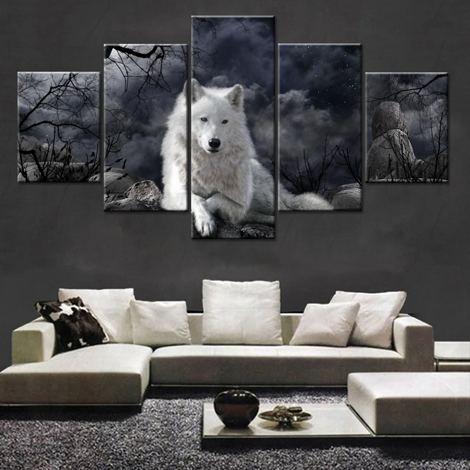 Animal Wolf Oil painting Home Decor Art Wall Picture Posters Printed on Canvas