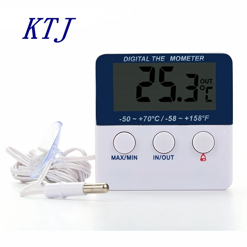 

Digital Temperature Alarm Indoor Outdoor Kitchen Greenhouse Max/Min LCD Table Thermometer Detector C/F Swift -50C~70C Degree