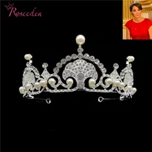 Princess Kate Tiara Baroque Bridal Crown Tiaras Silver Diadem for Women Bride Wedding Hair Accessories RE3375 big rhinestone crown and tiaras princess large headbands wedding bridal pageant prom tiara bride wedding hair accessories