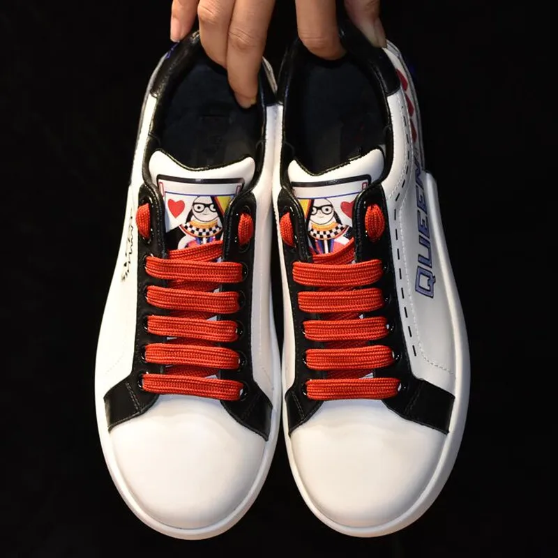 Chaussures Femme De Designer as Occasionnels Été Nouveau Marée Base Printemps Cuir Jusqu'à Pics Graffiti En Appartements Confortable 2018 Dentelle As Mujer Pics zIRt6qwx6n