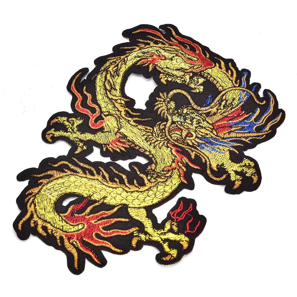 

1PCS 24CM Applique Embroidery Dragon Patches for Clothing Iron On Patches Sticker for Clothing Sewing