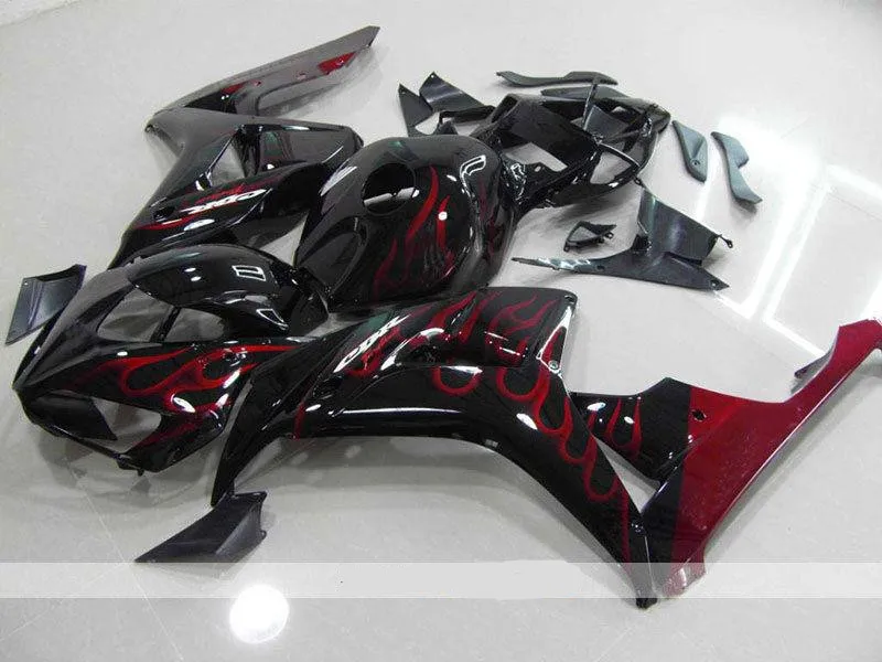 

New ABS motorcycle Bodywork fairing kit 100% Fit for Honda CBR1000RR 06 07 fairings parts CBR 1000 RR 2006 2007 Red flame