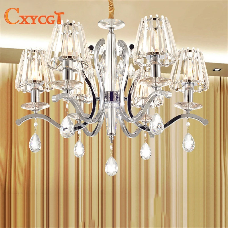

K9 Crystal Chandelier Light Fixture For the Bedroom Modern Lustres de Cristal Living Room Indoor Lamp Decoration AC110V~240V