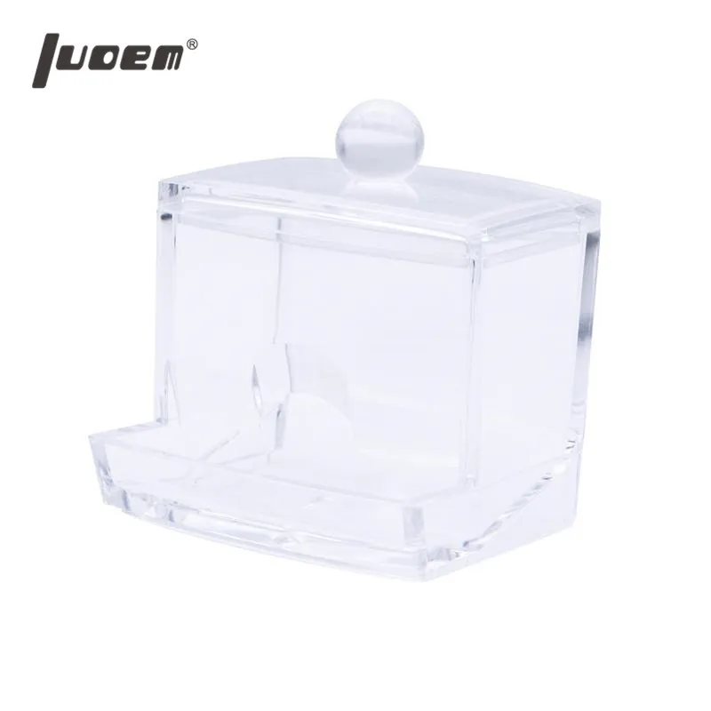 

LUOEM Acrylic Cotton Swab Organizer Box Q-tip Cotton Swabs Stick Cosmetic Makeup Organizer Make Up Case Cosmetic Organizer