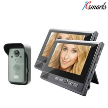 2 Indoor Monitors Wireless Video Door Phone Doorbell With Night Vision Security Camera 7″ Display 0.3MP Camera For Door Access