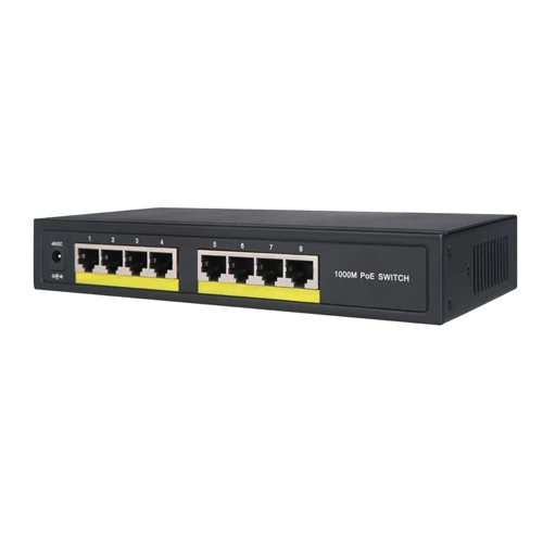 TS8208-4P 4 порт полный гигабитный коммутатор POE Switch, 4 PoE порта, 8 портов 10/100/1000 м переключатель ieee802.3af/at