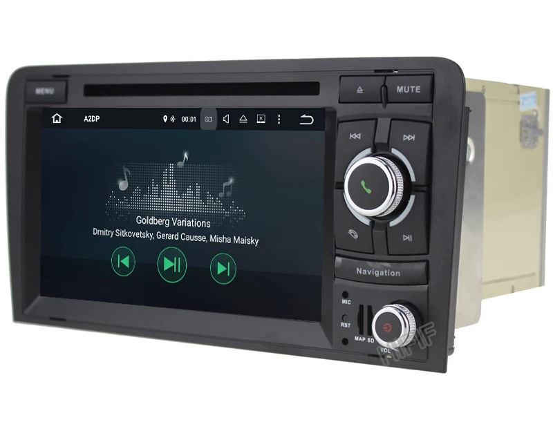 Clearance Android 8.0 4GB+32GB 7" 2 DIN Car DVD Player GPS Navigation Radio Canbus USB SD for Audi A3 8P/A3 8P1 3-door Hatchback/S3 8P/RS3 10