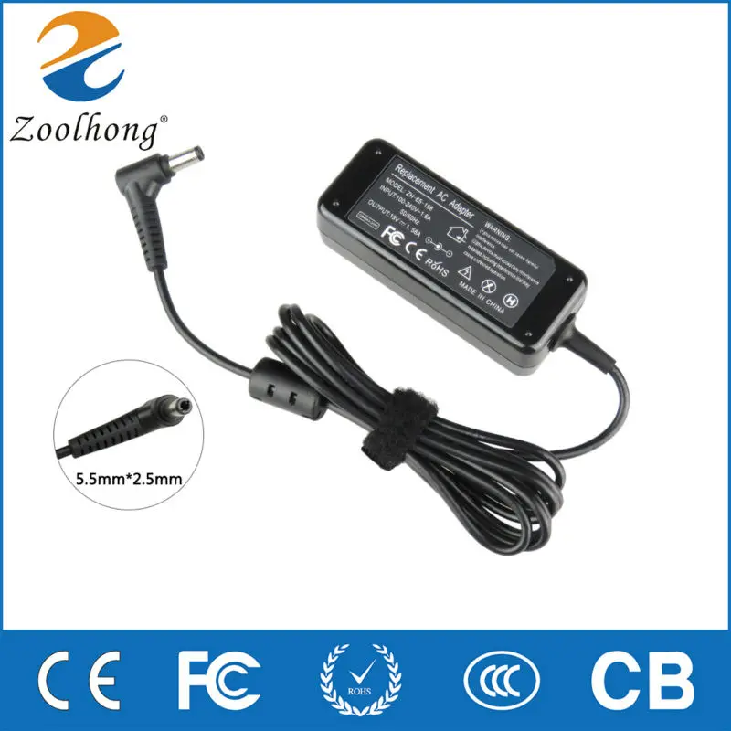 Зарядное устройство Zoolhong для ноутбука Acer Aspire One AOA110 AOA150 ZG5 ZA3 NU ZH6 D255E D257 D260 A110 19 в 1 58