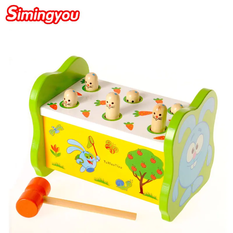 

Simingyou Puzzles Wooden Hit The Hamster Early Education Enlightenment For Children Train Baby Intelligence C20 DropShipping