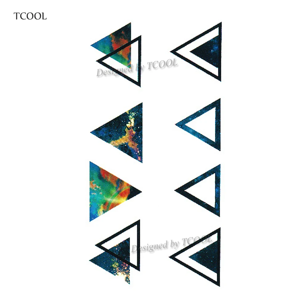 WYUEN Triangle Geometry Temporary Fake Tattoo Body Art Sticker Waterproof Face Tattoo Sticker for women Children 10.5X6cm G-017 WYUEN Triangle Geometry Temporary Fake Tattoo Body Art Sticker Waterproof Face Tattoo Sticker for women Children 10.5X6cm G-017
