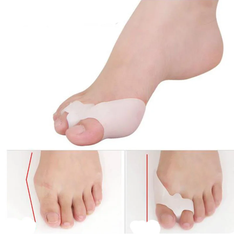 Separador do Dedo do pé Pares Ortopedia Polegar Joanete Corrector Toe Silicone Pedicure Protetor Hálux Valgo Ajustador 45 3 45 pares Ortopedia Polegar Joanete Corrector Toe