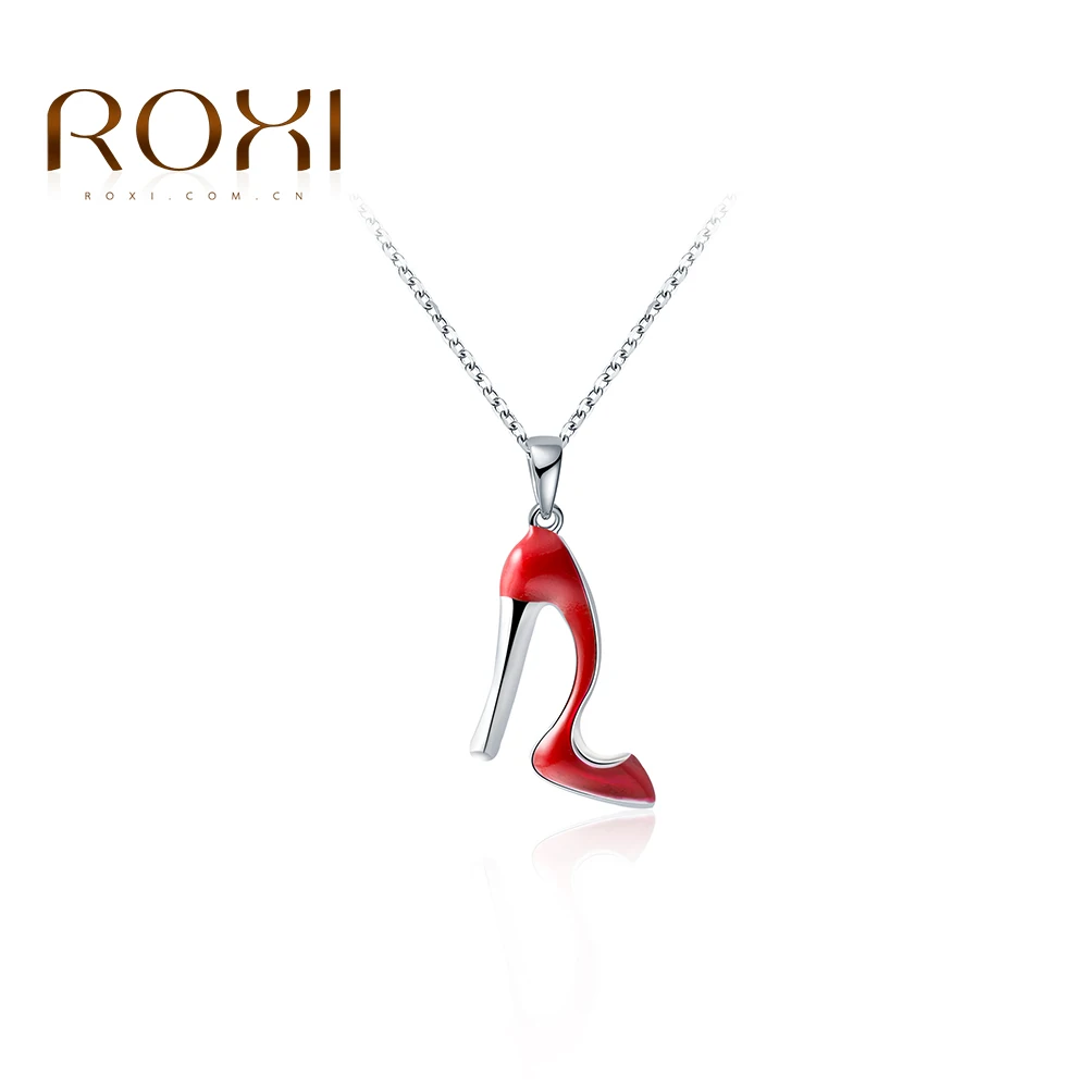 

ROXI New Elegant High Heels Shoes Pendant Necklace For Women White Gold Rose Gold Color Fashion Jewelry Gift for Party Weeding